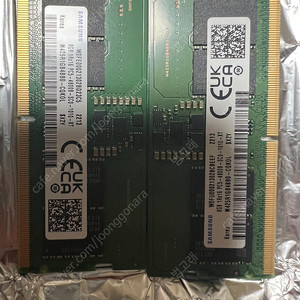 삼성 노트북용 램 ddr5 4800hz 8g 2개 판매합니다