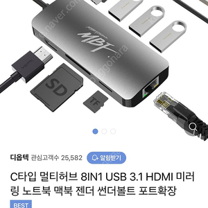 미개봉 신품 USB C TYPE 멀티포트 13in1 과 8in1 2개 각각