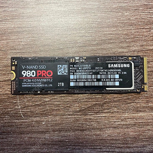 삼성 980 pro 2TB PCIE4.0 NVME 857시간 사용