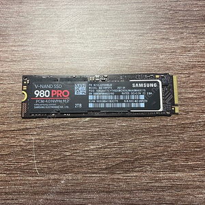 삼성 980 pro 2TB PCIE4.0 NVME 858시간 사용