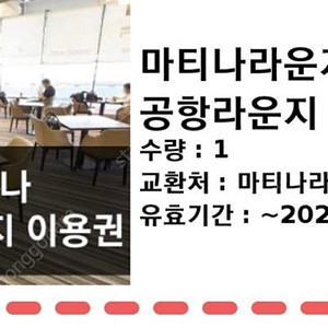 마티나 공항 라운지 이용권