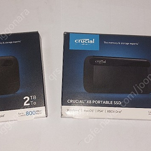 포터블 SSD(휴대용 SSD) Crucial X6 Portable 2TB 판매합니다.