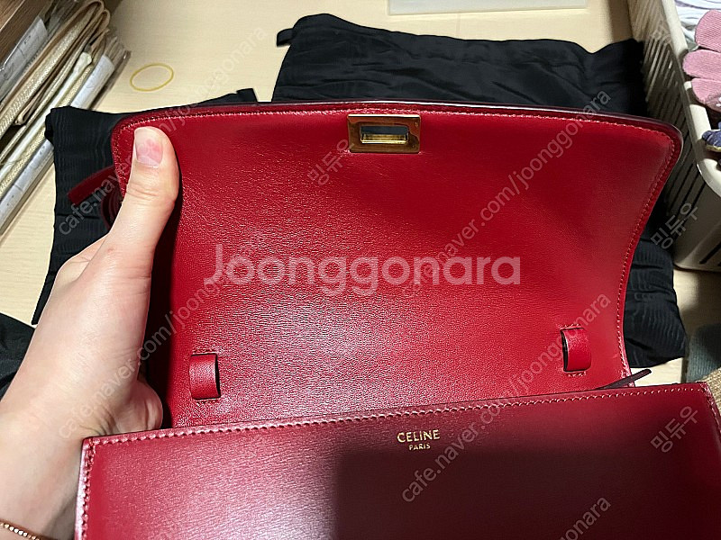셀린느 클래식박스 레드 미듐 국내백화점 풀구성--8