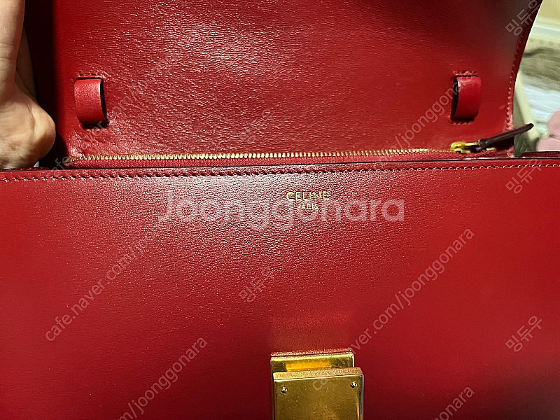 셀린느 클래식박스 레드 미듐 국내백화점 풀구성--9