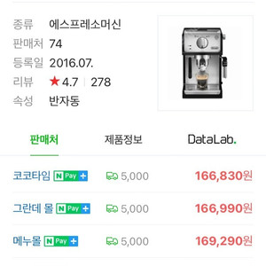 [10만원] 드롱기 커피머신 ECP35.3