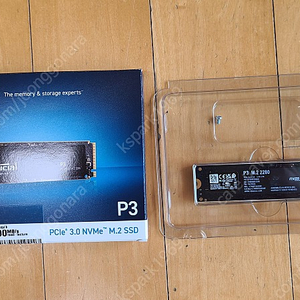 SSD 마이크론 Crucial P3 M.2 NVMe 500G 미사용(3.8만원)