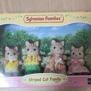 실바니안 줄무늬 고양이 가족