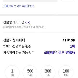 sk데이터 2기가 4000 팝니다