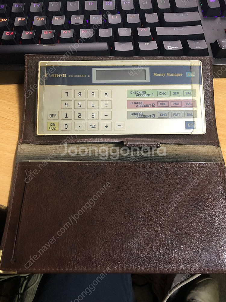 캐논 고전 지갑형 계산기 1985년 체크북2--0