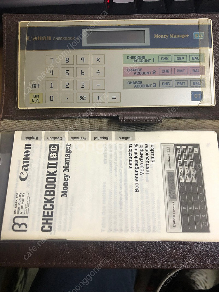 캐논 고전 지갑형 계산기 1985년 체크북2--1