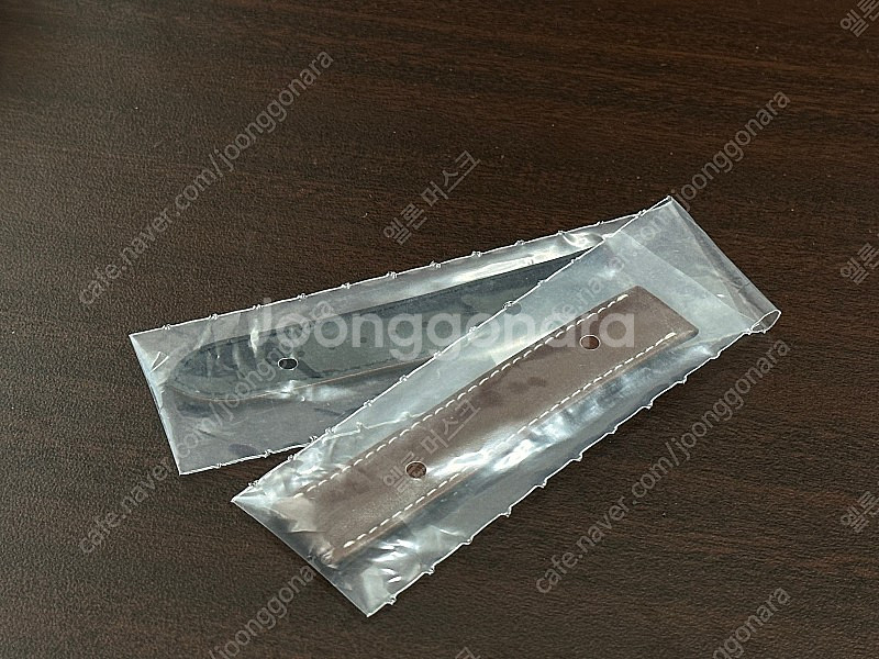 오메가 브라운 레더 스트랩 신품--1