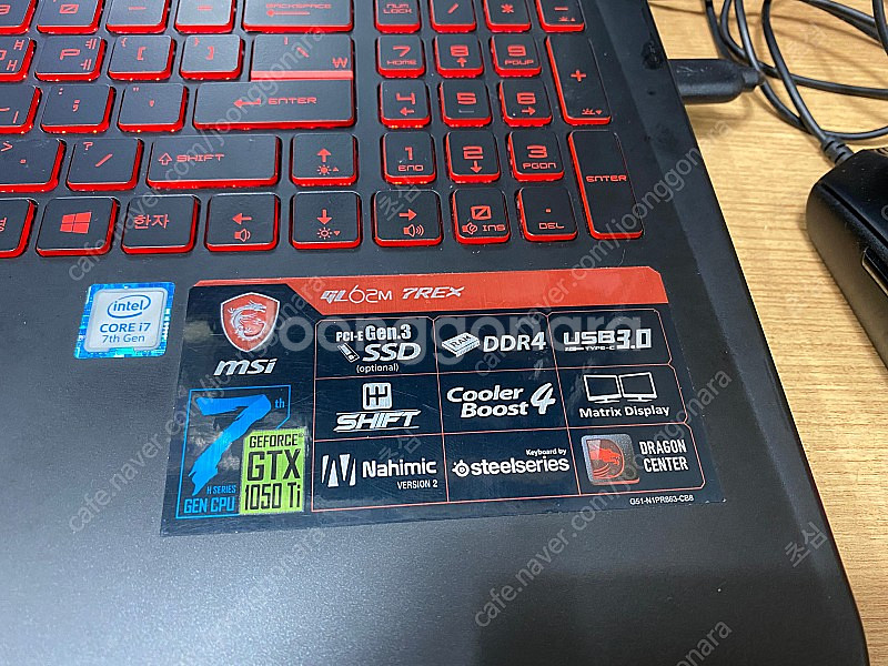 MSI GL62M 7REX 팝니다.--1
