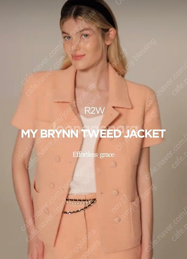 (오늘만 판매) 레디투웨어 브린 트위드 아프리콧 컬러 1사이즈 판매합니다--6