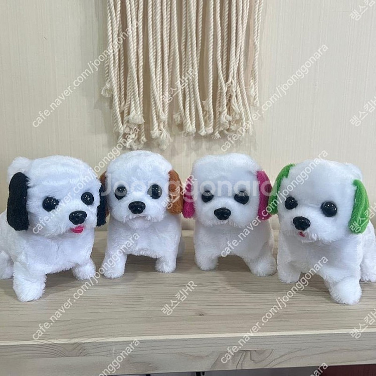 새 검정색 짖는 퍼피펫 강아지 인형 장난감 힐링 재미--4