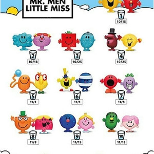 구해요!!) 와글 와글 친구들 이큐 천재들 mr men little miss 피규어 해피밀 구해요!