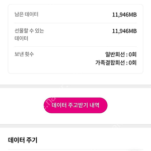 LG u+데이터 판매합니다