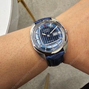 Omega Electronic F300hz Chronometer Day Date Blue dial 오메가 일렉트로닉 크로노미터 희귀 다이얼 모델