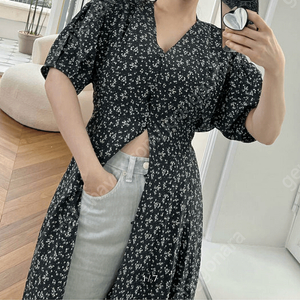 마론에디션 Black Flower Maxi Dress 새컨디션 미들기장