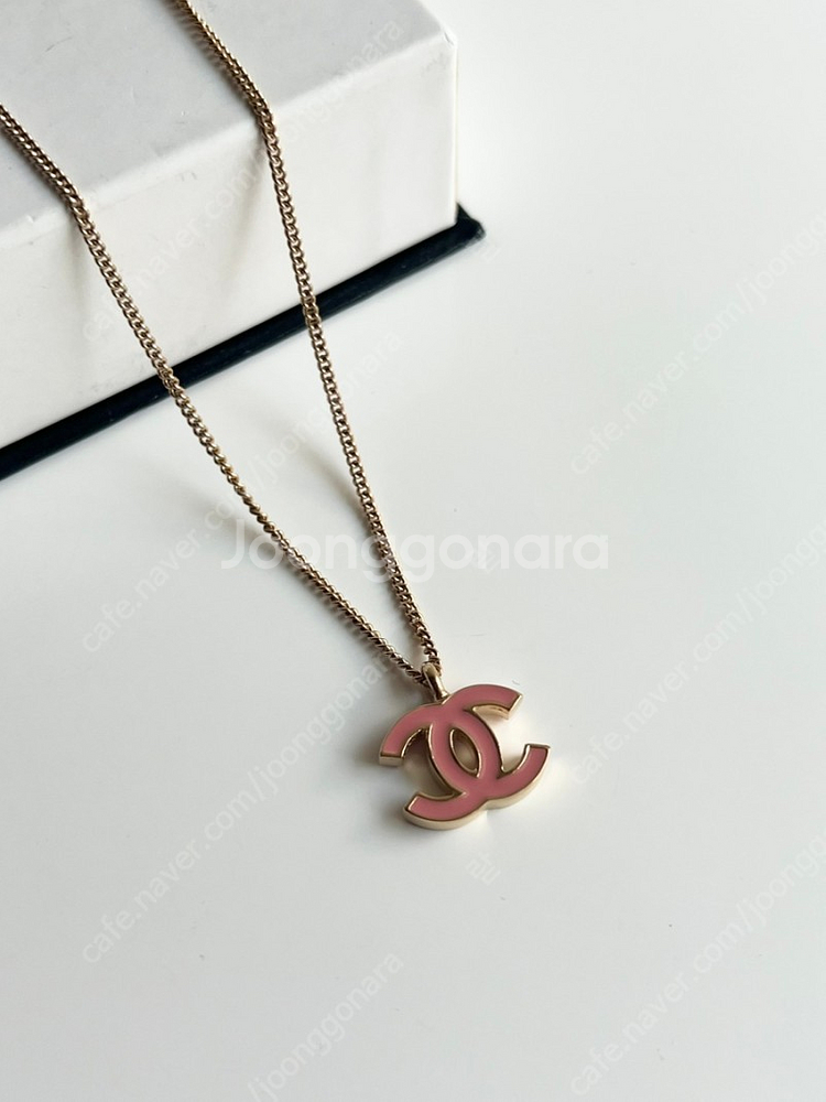 샤넬 핑크 목걸이 (정품) -콜렉티드 빈티지샵 구매--2