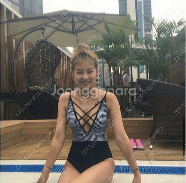 데이즈데이즈 모노키니 깅엄체크 원피스 수영복--5