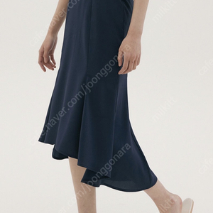 (가격인하) 리올그 머메이드 스커트 reorg FSK PANEL LONG SKIRT NAVY