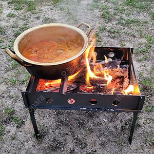 캠핑 불멍 숯불 구이 조립식 화로대