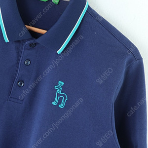 (XXL) 헤지스 반팔 카라 티셔츠 블루파랑 면혼방 골프운동
