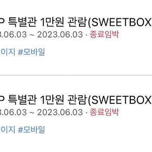 CGV SWEETBOX 커플석 2인 2만원 예_매