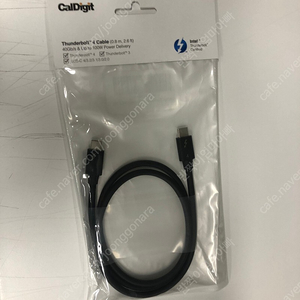 (미개봉) 칼디짓 CalDigit 썬더볼트4 케이블 0.8미터 C타입 USB4 8K 100W