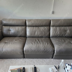 리바트 전동 리클라이너 4인용 가죽쇼파