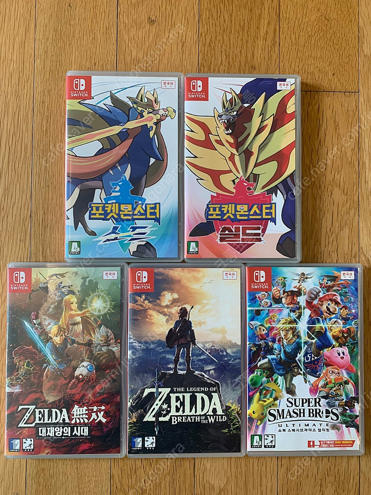 닌텐도 스위치 게임칩 5종 판매합니다 (젤다의 전설 야생의 숨결, 슈퍼 스매시브라더스 얼티밋, 젤다의 전설 무쌍 대...--0