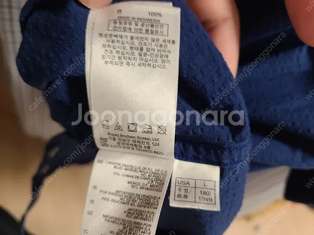 브룩스브라더스 반팔 시어서커 셔츠--2