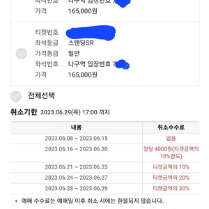 6/30(금) 싸이 흠뻑쇼 SR스탠딩 앞쪽!(700대 2자리 2000대 4자리)