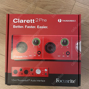 clarett 2pre TB 포커스 라이트 클라렛 썬더볼트 오디오 인터페이스