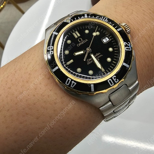 Omega Seamaster Professional 오메가 씨마스터 프로페셔날 200M 18k 골드 베젤, 유광 블랙다이얼