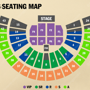 2023 샘 스미스 내한공연 GLORIA the tour 10/18 화요일 VIP석 F2구역 F1구역 SR석