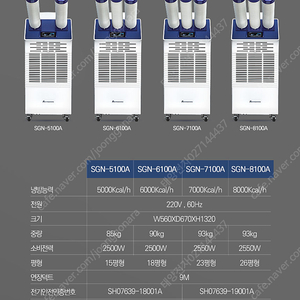 [판매]태양전자/신지남 산업용이동식에어컨/업소용이동식에어컨/코끼리이동식에어컨