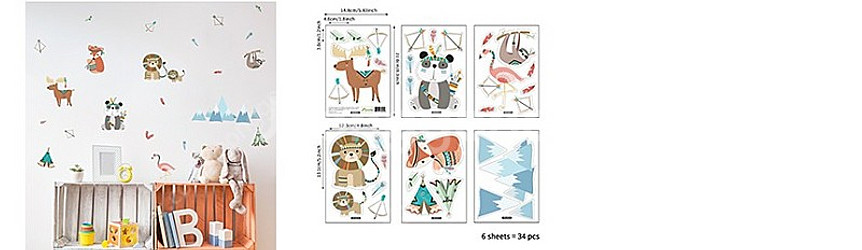 [새상품]벽지 포인트 데코 스티커 4종 아이방 벽스티커...--1