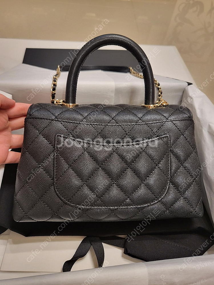 샤넬 코코핸들 스몰(구 스몰.현 미듐) 블랙(블랙기본핸들) 내장칩--8