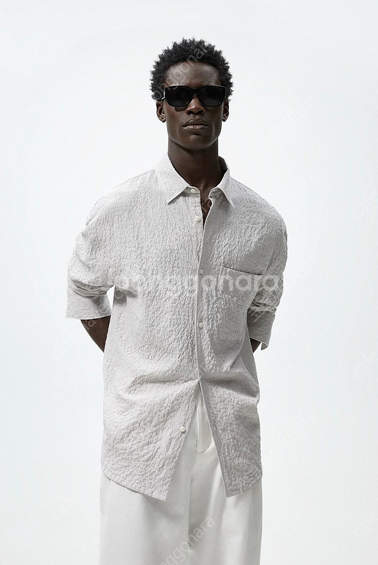 [XL]ZARA 자라 오버핏 시어서커 긴팔셔츠 여름 셔... 남성의류 중고나라