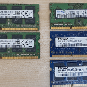 노트북 DDR3 12800 8G 삼성 2개, 4G 등등 팝니다.