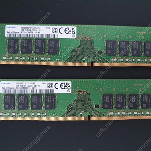 삼성 ddr4 시금치 램 3200MHz cl22 32gb (16gb×2)