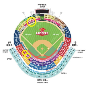 SSG랜더스 vs 롯데자이언츠 6/16(금) 17(토) 18(일) 3루 홈런커플존, 의자지정석 양도합니다.