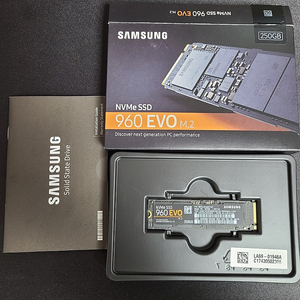 [풀박스, 정품, 2.8만원] 삼성 SSD NVMe 960 EVO M.2 250GB 기가 판매