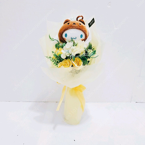 [리퍼] 모리앤 산리오 정품 프렌즈코스튬 고리인형꽃다발, 시나모롤