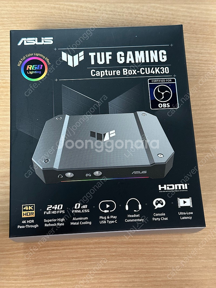 ASUS CU4K30 캡쳐보드 팝니다.--0