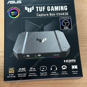 ASUS CU4K30 캡쳐보드 팝니다.