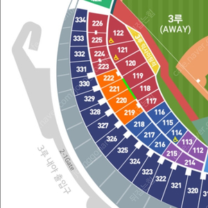 6.24(토)잠실 LG 롯데 3루 응원석 오렌지 220블럭 2연석