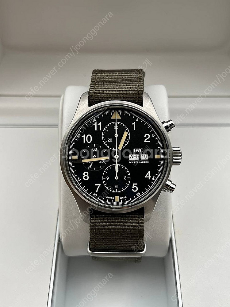 IWC 파일럿 크로노 43mm IW377724 검판--0