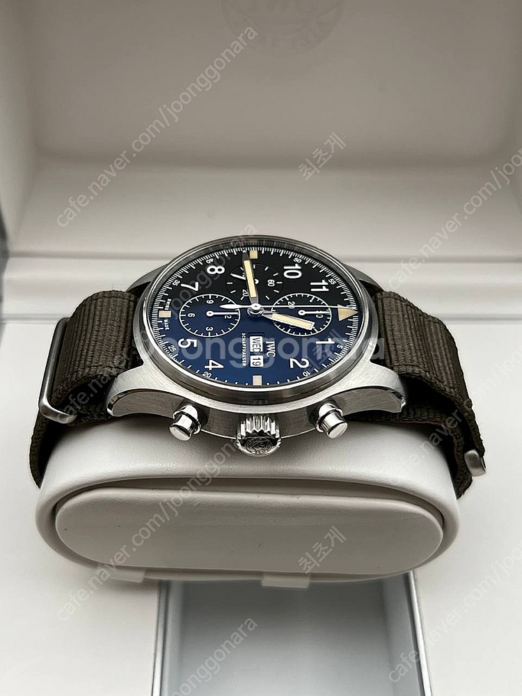 IWC 파일럿 크로노 43mm IW377724 검판--2